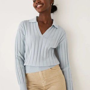 Frank And Oak Merino Wool Polo Sweater